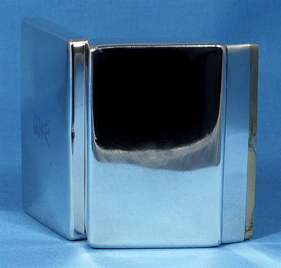 A Victorian silver sandwich box, by William Summers, Length 129mm weight: 10oz/314grms